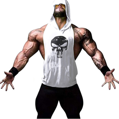 YeeHoo Men's Workout Hooded Tank Tops Bodybuilding Muscle Shirt Sleeveless Gym Training Hoodies
