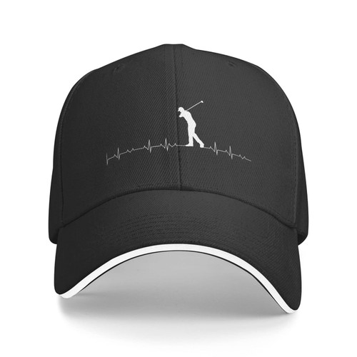 ZBDSKLEX Golfer Baseball Cap Golf Lovers Hats Golfing Dad Hat for Men & Women Black