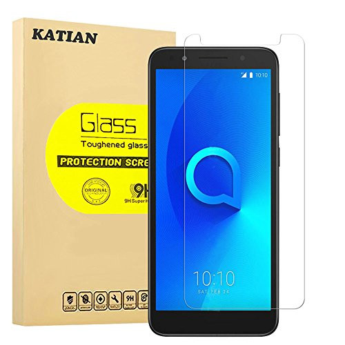 [2 Pack] Alcatel 1X Screen Protector, KATIAN HD Clear Protector [Anti-Scratch] [Anti-Fingerprint] [No-Bubble] [Case-Friendly], 9H Hardness Tempered Glass Screen Film for Alcatel 1X