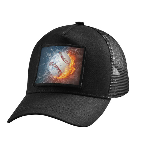 Sinestour Baseball Fire Water Baseball Cap for Men Women Low Profile Army Hats Trucker Hat for for Men Black Hats for Women