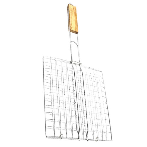 Yardwe 1pc Flat Grill Bbq Chef Cooling Racks Barbecue Utensil Gift Portable Grilling Basket Multi- Cooking Rack Grill Pan Grate Barbecue Grill Basket Stainless Steel Food Earth Tones