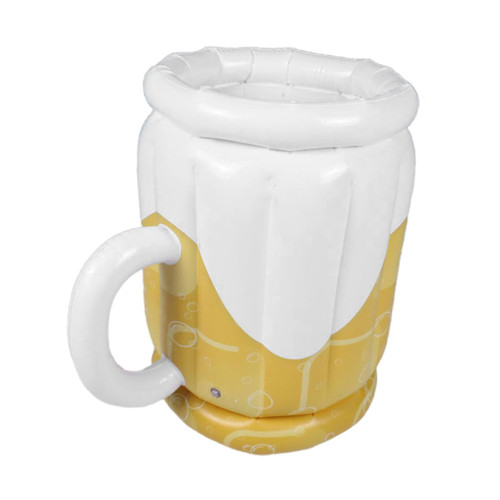 JEWEDECO 1pc Inflatable Ice Bucket Drink Cooler Containers Beverage Cooler PVC Inflatable Cooler Beverage Chiller Coolers Inflatable Bar Cooler White Supplies Beer Pool Party
