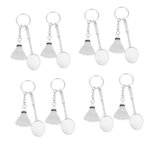 INOOMP 8 Pcs Badminton Keychain Key Ring Sports Gift Keychain Tennis Pendant Keychain Key Fob Keychain Racquet Keychain Gift Party Favors Ball Key Ring Key Chain Bags White Racket Iron INOOMP 8 Pcs Badminton Keychain Key Ring Sports Gift Keychain Tennis Pendant Keychain Key Fob Keychain Racquet Keychain Gift Party Favors Ball Key Ring Key Chain Bags White Racket Iron