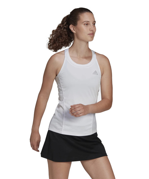adidas womens Club Tennis Tank Shirt, White/Grey, X-Small US