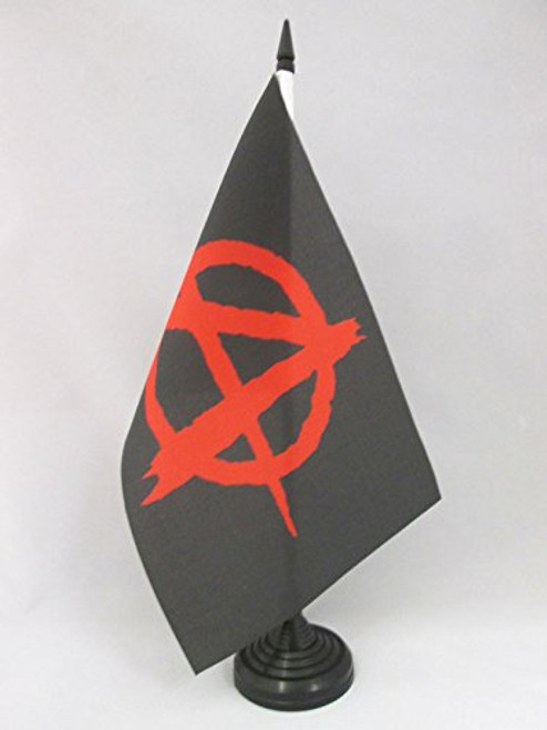 AZ FLAG Anarchy Black and red Table Flag 5'' x 8'' - Arnachism Movement Desk Flag 21 x 14 cm - Black Plastic Stick and Base AZ FLAG Anarchy Black and red Table Flag 5'' x 8'' - Arnachism Movement Desk Flag 21 x 14 cm - Black Plastic Stick and Base