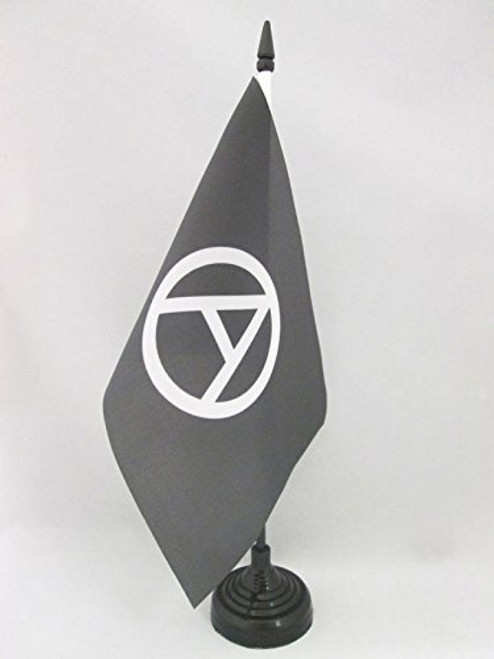 AZ FLAG Anarchy Table Flag 5'' x 8'' - Arnachism Movement Desk Flag 21 x 14 cm - Black Plastic Stick and Base AZ FLAG Anarchy Table Flag 5'' x 8'' - Arnachism Movement Desk Flag 21 x 14 cm - Black Plastic Stick and Base