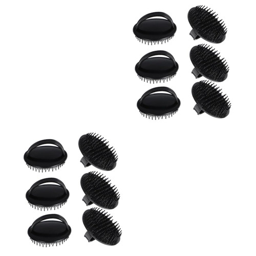 FRCOLOR 12 Pcs Massage Shampoo Brush Shampoo Scrubber Head Scalp Massager Head Scalp Scrubber Hair Scalp Brush Head Massaging Comb Hair Massager Head Washing Comb Tool Plastic Manual