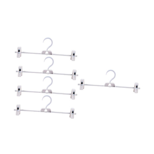 Parliky 5Pcs Telescopic Trousers Hanger Space Saving Pants Hanger Plastic Clip Hanger Jean Hangers Kids Plastic Hangers Hangers Metal Clothes Hanger Pants Rack Laundry Hanger