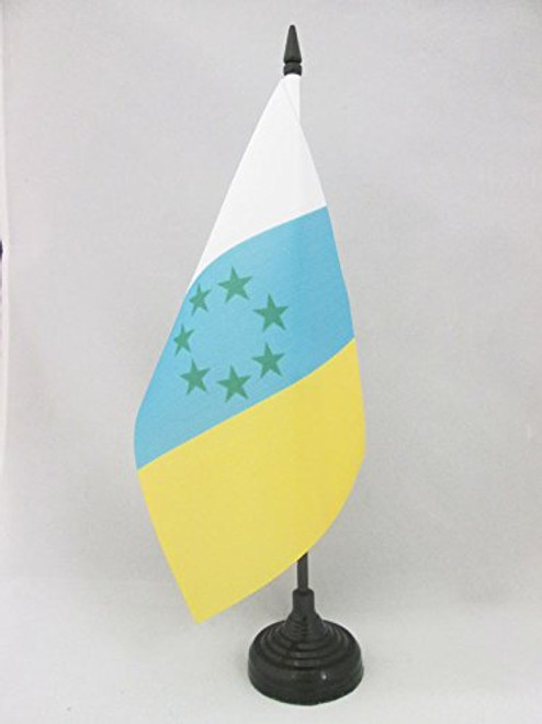AZ FLAG Canary Islands Independentist Table Flag 5'' x 8'' - Canarias Nationalist Desk Flag 21 x 14 cm - Black Plastic Stick and Base AZ FLAG Canary Islands Independentist Table Flag 5'' x 8'' - Canarias Nationalist Desk Flag 21 x 14 cm - Black Plastic Stick and Base
