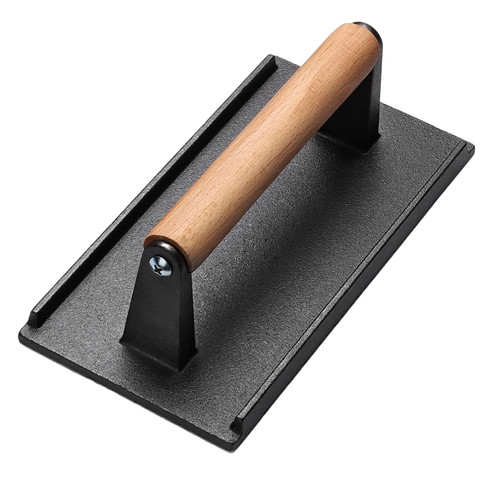 lituford Heavy Duty Smash Burger Press 8"X4" Rectangle Burger Smasher for Griddle with Wood Handle Cast Iron Griddle Burger Press Bacon Press Accessories for Flat Top Griddle Grills (Rectangle) lituford Heavy Duty Smash Burger Press 8"X4" Rectangle Burger Smasher for Griddle with Wood Handle Cast Iron Griddle Burger Press Bacon Press Accessories for Flat Top Griddle Grills (Rectangle)
