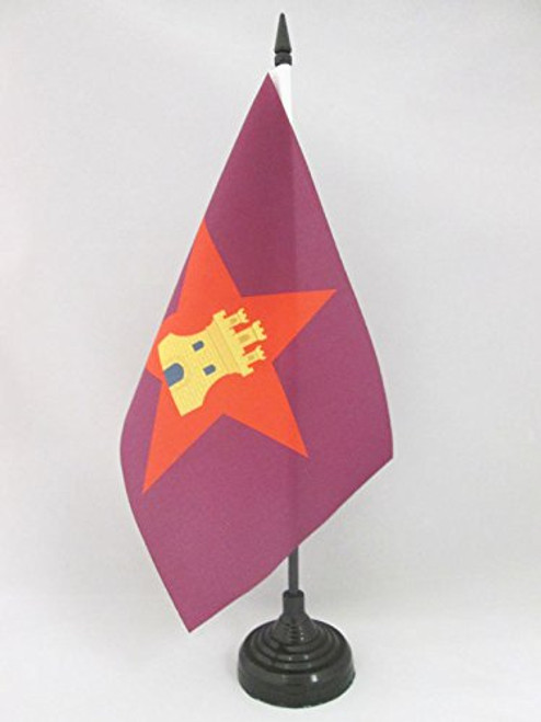 AZ FLAG Castilla Comunera Independentist Table Flag 5'' x 8'' - Castillan nacionalist Desk Flag 21 x 14 cm - Black Plastic Stick and Base AZ FLAG Castilla Comunera Independentist Table Flag 5'' x 8'' - Castillan nacionalist Desk Flag 21 x 14 cm - Black Plastic Stick and Base