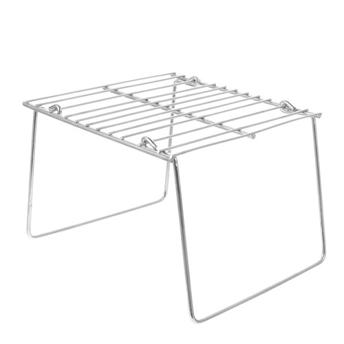 Yardwe Grill Rack Grill Accessories for Outdoor Grill Folding Campfire Grill Campfire Rack Picnics Grill Over Fire Grill Gate Barbecue Grid Grates Stainless Steel Bbq Grill Portable