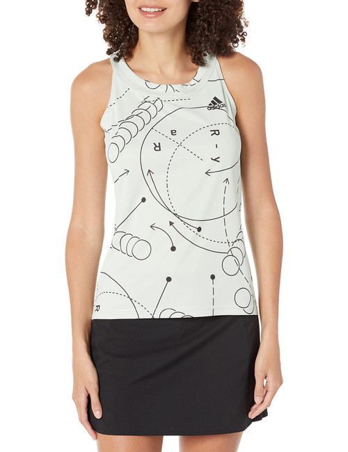 adidas Women's Club Tennis Graphic Tank, Linen Green, Medium