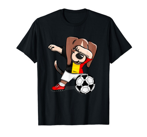 Dabbing Beagle Belgium Soccer Fans Jersey Belgian Football T-Shirt Dabbing Beagle Belgium Soccer Fans Jersey Belgian Football T-Shirt
