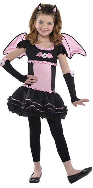 amscan Girls Bat to The Bone Bat Costume - Large