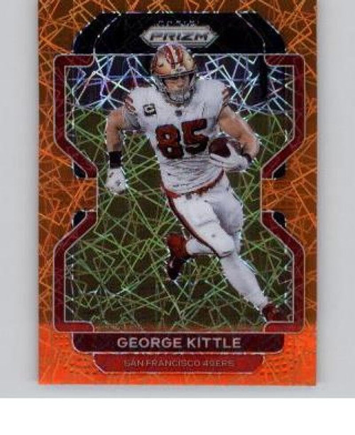 2021 Panini Prizm Prizm Orange Lazer #54 George Kittle San Francisco 49ers NFL Football Trading Card 2021 Panini Prizm Prizm Orange Lazer #54 George Kittle San Francisco 49ers NFL Football Trading Card