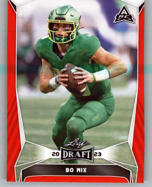 2023 Leaf Draft Red #32 Bo Nix Oregon Ducks RC Rookie Football Trading Card 2023 Leaf Draft Red #32 Bo Nix Oregon Ducks RC Rookie Football Trading Card