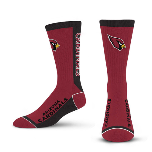 For Bare Feet NFL ARIZONA CARDINALS MVP Crew Sock Team Color Large