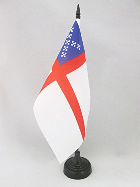 AZ FLAG Episcopalian Table Flag 5'' x 8'' - Episcopal Movement Desk Flag 21 x 14 cm - Black Plastic Stick and Base