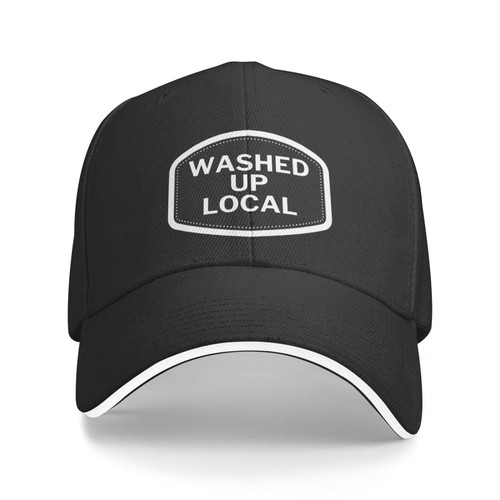 Washed-Up-The-Local Hat for Women Men Baseball Cap Funny Trucker Hat Black