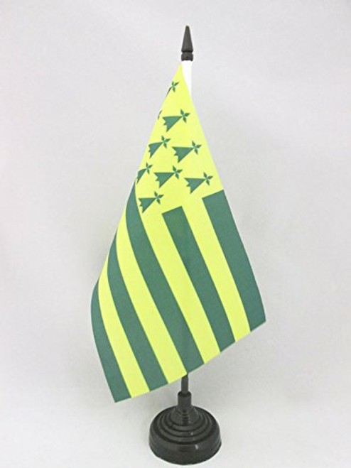 AZ FLAG Brittany Melen Ha Gwer Table Flag 5'' x 8'' - French Region of Bretagne Desk Flag 21 x 14 cm - Black Plastic Stick and Base AZ FLAG Brittany Melen Ha Gwer Table Flag 5'' x 8'' - French Region of Bretagne Desk Flag 21 x 14 cm - Black Plastic Stick and Base