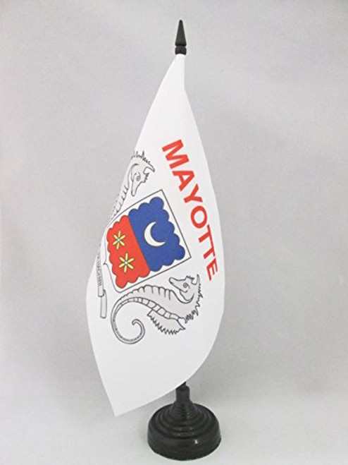AZ FLAG Mayotte Table Flag 5'' x 8'' - French Region of Mayotte Desk Flag 21 x 14 cm - Black Plastic Stick and Base AZ FLAG Mayotte Table Flag 5'' x 8'' - French Region of Mayotte Desk Flag 21 x 14 cm - Black Plastic Stick and Base
