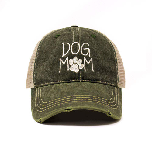 CHOK.LIDS Dog Mom Dad Hat Cotton Baseball Cap Polo Style Low Profile (TC102 Army Green)