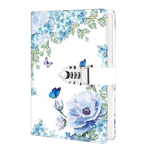 Diary with Lock for Women, A5 PU Leather Journal with Combination Lock, 220 Pages Secret Diary with Lock for Girls Boys