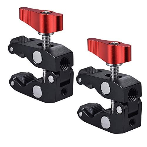 Andoer Clamp 2 Pack Crab Clamp Super Clamps Superclamp 2-Pack Crab Pliers Clip Super Clamp 1/4 & 3/8 Threaded for DSLR Rig LCD Monitor Studio Light Camera Magic Arm Photo Studio