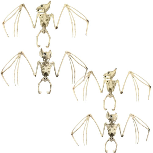 Aweilan Halloween Animal Skeleton,Horrible Bat Skeleton Simulation Bat Model Vivid Bat Bone for Yard Garden Lawn Patio Halloween Party Favors Decor-4pcs