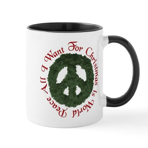 CafePress Christmas World Peace Mug 11 oz (325 ml) Ceramic Coffee Mug