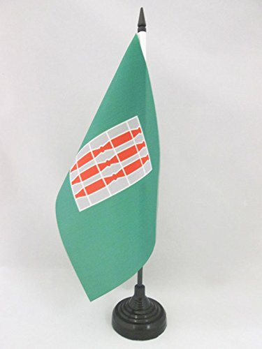 AZ FLAG Umbria Table Flag 5'' x 8'' - Italy - Italian Region Desk Flag 21 x 14 cm - Black Plastic Stick and Base