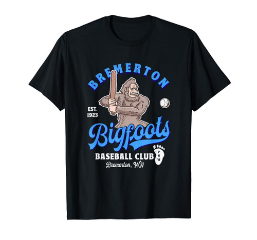 Funny Bigfoot Baseball Retro Minor League Baseball Team T-Shirt