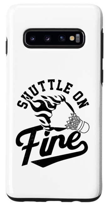 Galaxy S10 Shuttle On Fire Badminton Player Shuttlecock Badminton Sport Case