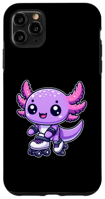 iPhone 11 Pro Max Funny Axolotl Rollerblade roller skater roller skate funny Case