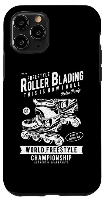 iPhone 11 Pro Inline Skating Rollerblading Vintage Rollerblades Sport Case