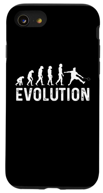 iPhone SE (2020) / 7 / 8 Evolution Graphic Badminton Player Shuttlecock Sports Smash Case