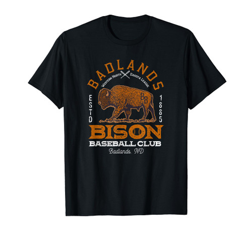 American Bison Baseball Retro Minor League Baseball Team T-Shirt
