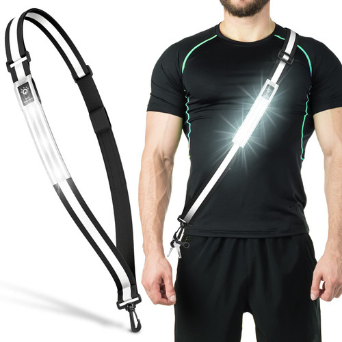 Ylzzrs LED Reflective Belt Sash Walking Gear,Safety Lights for Walkers at Night,High Visibility Safety Rechargeable Reflective Running Gear for Men Women Kids Night Dog Walking Gear (Black) Ylzzrs LED Reflective Belt Sash Walking Gear,Safety Lights for Walkers at Night,High Visibility Safety Rechargeable Reflective Running Gear for Men Women Kids Night Dog Walking Gear (Black)