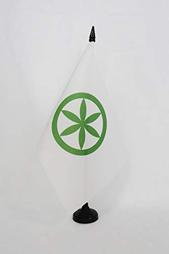 AZ FLAG Padania Separatist Table Flag 5'' x 8'' - Padania Desk Flag 21 x 14 cm - Black Plastic Stick and Base