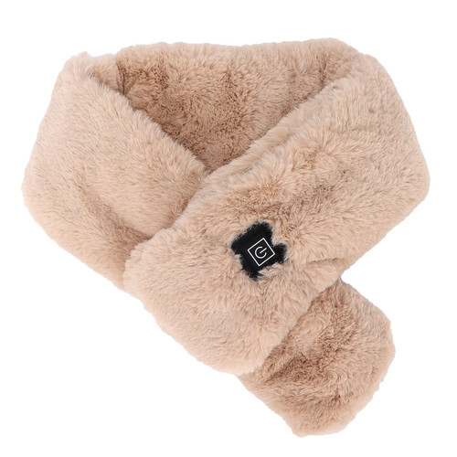 Heated Scarf for Women Rechargeable,plplaaoo USB Heated Scarf,Adjustable Neck Heating Scarf Detachable Plush Warming Neck Wrap Scarf, USB Heating Scarf(Brown)