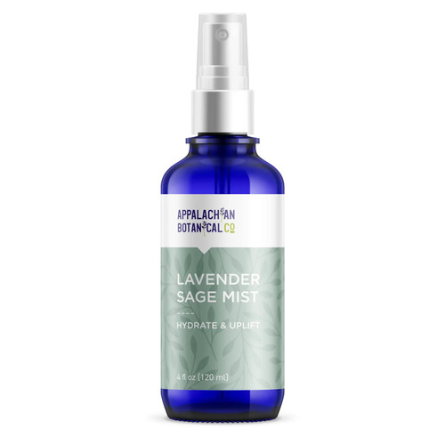 Appalachian Botanical Co Organic Lavender Sage Mist, 4 fl oz - 100% Pure Lavender Hydrosol & Sage Essential Oil - Lavender Pillow Spray - Sage Spray for Cleansing Negative Energy - Aromatherapy Spray