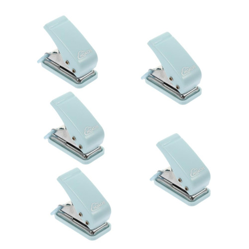 STOBOK 5pcs Hole Punch Staple Free Stapler Compact Stapler Metal Stapler Desktop Stapler Stand up Stapler Desk Stapler Mini Stapler Small Stapler Office Handheld Table Decoration Plastic