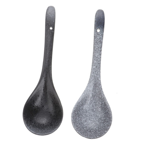 FUNOMOCYA 2 Pcs ceramic spoon dessert flatware cooking ladle Ceramic Soup Spoons chinese soup Porcelain Spoon pho ramen spoon chili ladle appetizer spoons coffee spoon ceramics long handle