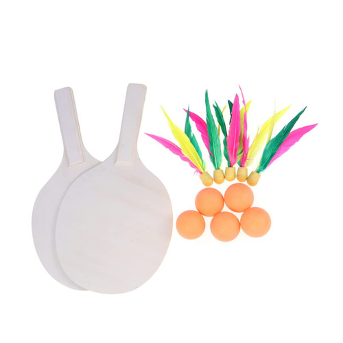 Outanaya Tennis Balls Badminton Racket Tennis Racket Pingpong Ball Log Wooden
