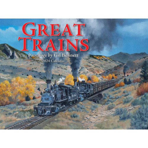 Tide-mark, Trains Great 2024 Wall Calendar