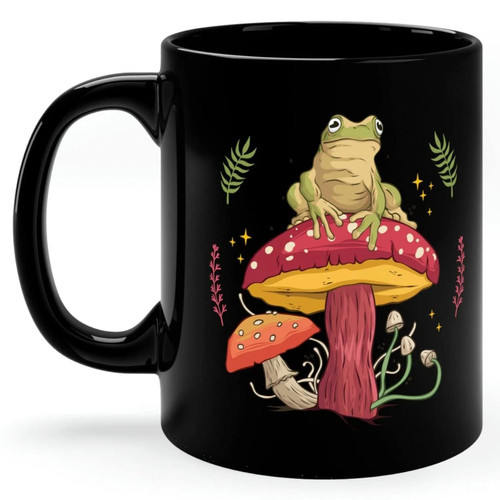 Mushroom Coffee Mugs - Novelty Cottagecore Gifts - Ceramic Coffee Tea Mug Cups Mushroom Frog 11oz Mushroom Coffee Mugs - Novelty Cottagecore Gifts - Ceramic Coffee Tea Mug Cups Mushroom Frog 11oz