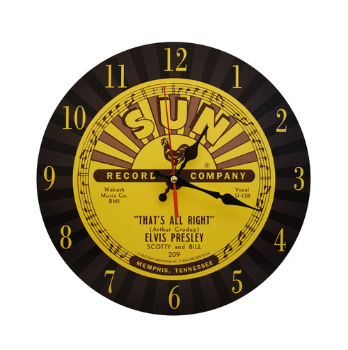 Sun Records Elvis Presley Clock All Right - Mid-South Products