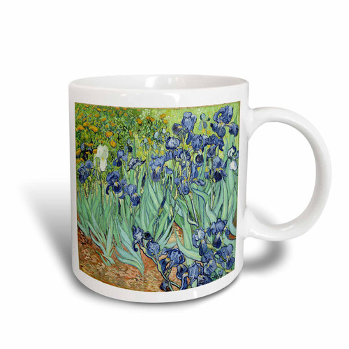 3dRose Van Gogh Painting Irises II Painting Ceramic Mug, 15-Ounce