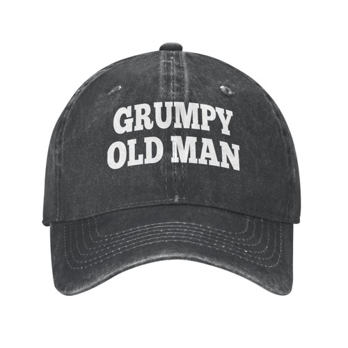 CRAZYJESUS Grumpy Old Man Hat Women Baseball Caps Cool Hat Black